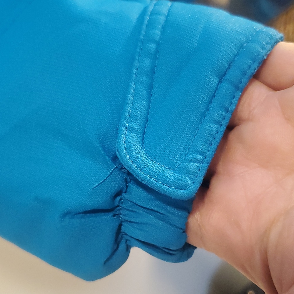 ZeroXposur Coat Blue Hooded White Trim Longer Ski Winter Size L - Picture 5 of 14